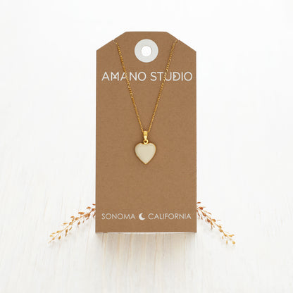 Small Enamel Heart Locket