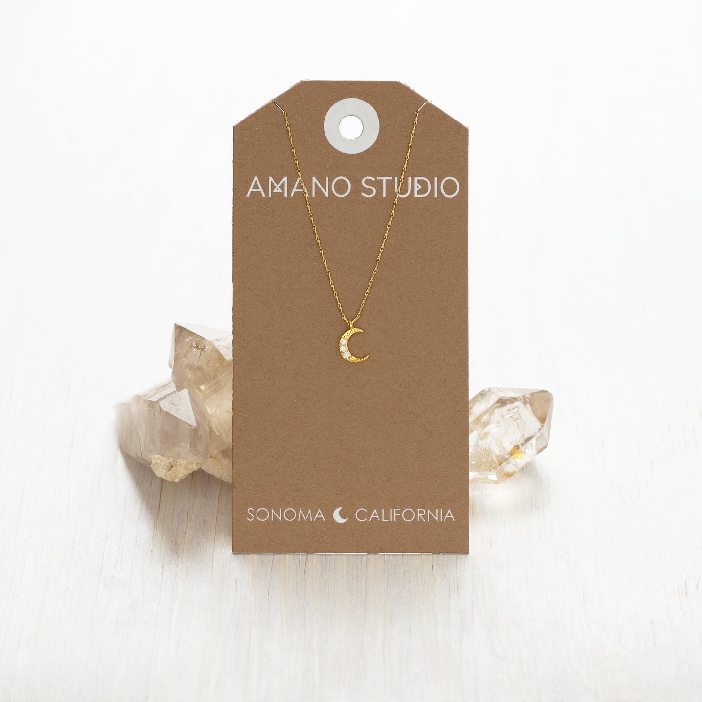 Crescent Moon Charm Necklace