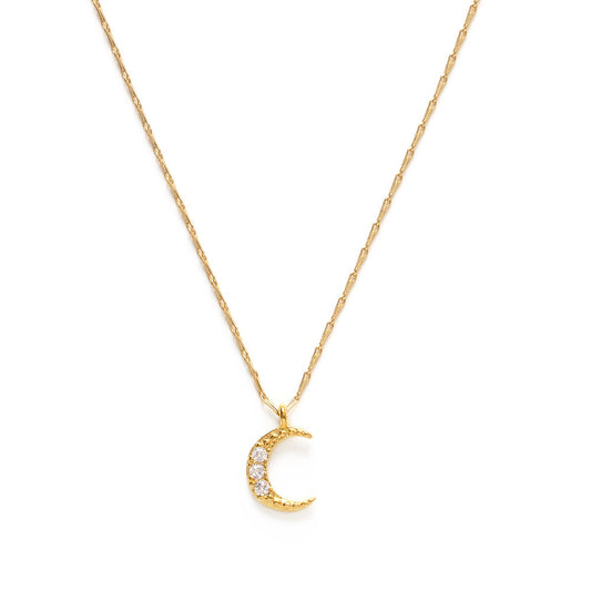 Crescent Moon Charm Necklace