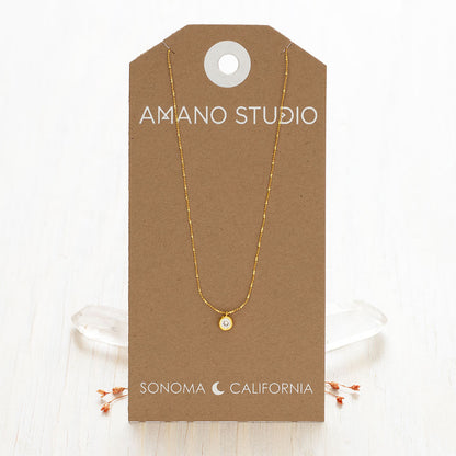 Single 5mm Crystal Pendant Necklace