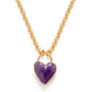 Faceted Gemstone Heart on Necklace