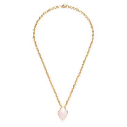 Faceted Gemstone Heart on Necklace