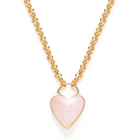 Faceted Gemstone Heart on Necklace