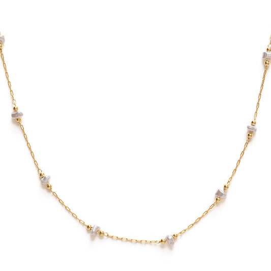 Freshwater Pearl Station Chain Necklace