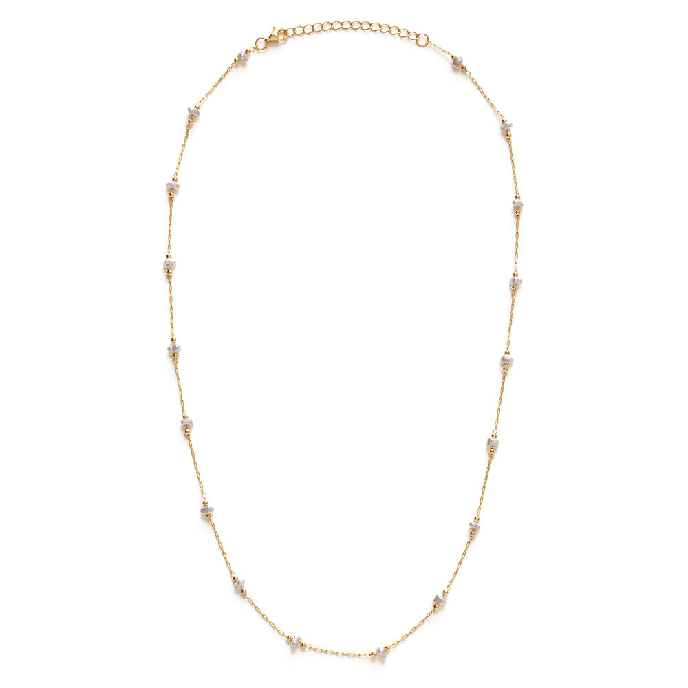 Freshwater Pearl Station Chain Necklace