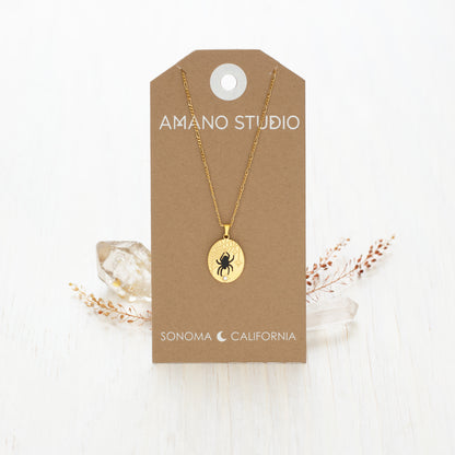 Black Spider Necklace