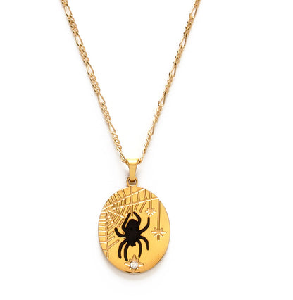 Black Spider Necklace