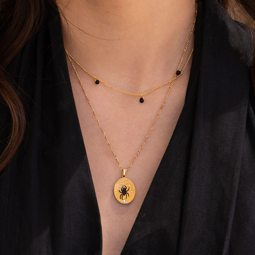 Black Spider Necklace