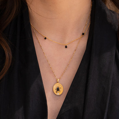 Black Spider Necklace
