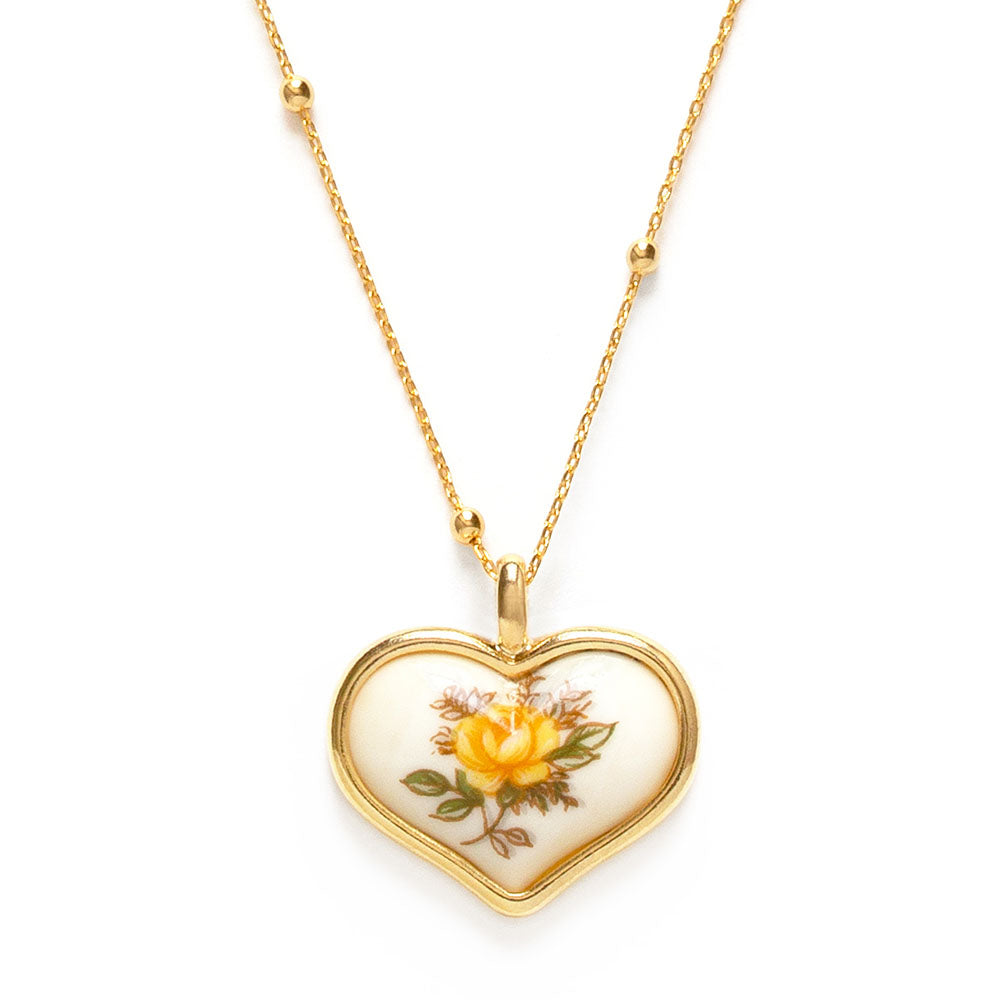 Vintage Heart Cameo Necklace