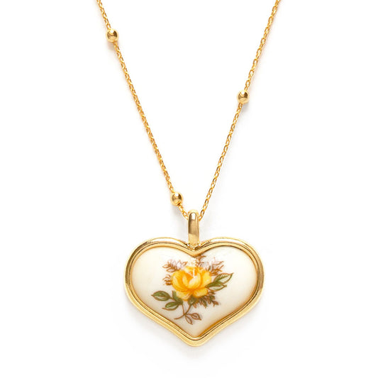 Vintage Heart Cameo Necklace