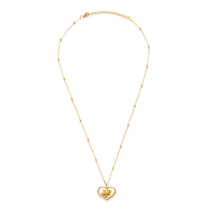 Vintage Heart Cameo Necklace
