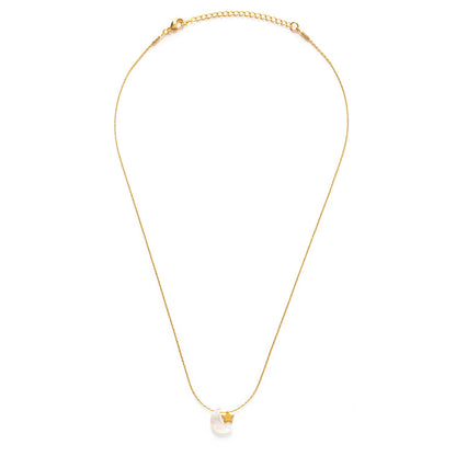 Mother of Pearl Moon + Star Necklace