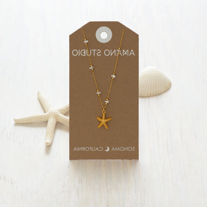 Starfish, Freshwater Pearl Necklace