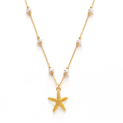 Starfish, Freshwater Pearl Necklace