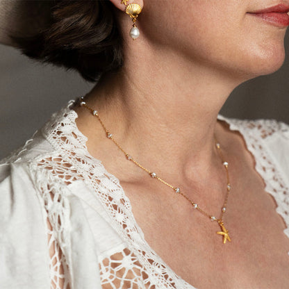 Starfish, Freshwater Pearl Necklace