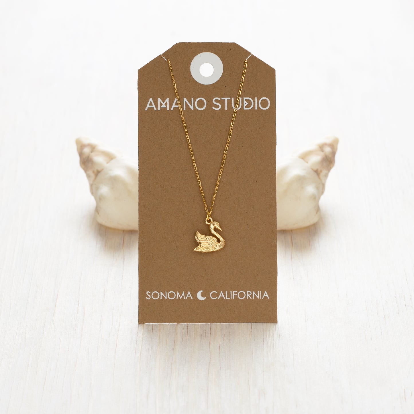 Mother Swan Pendant Necklace