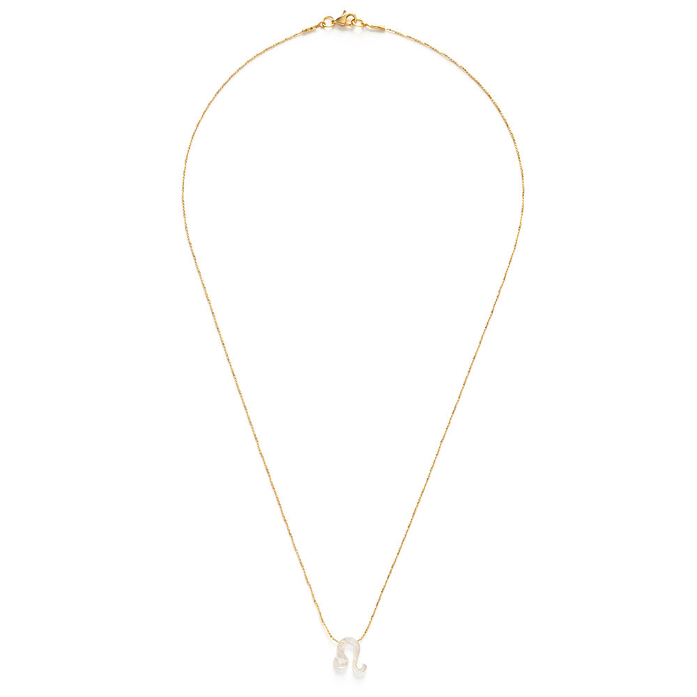 Mother of Pearl Zodiac Necklace | Leo