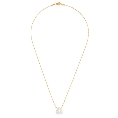 Mother of Pearl Zodiac Necklace | Libra