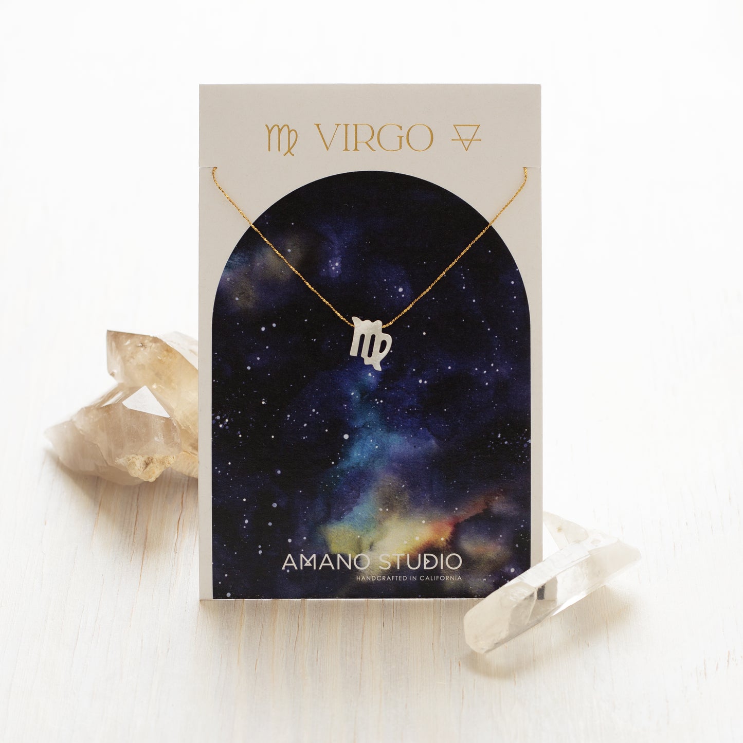 Mother of Pearl Zodiac Necklace - Cancer, Leo, Virgo