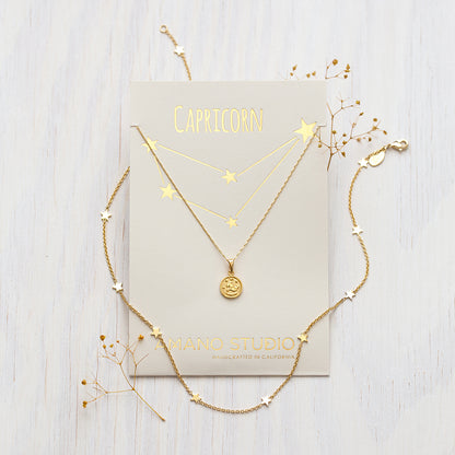 Tiny Zodiac Medallion | Capricorn
