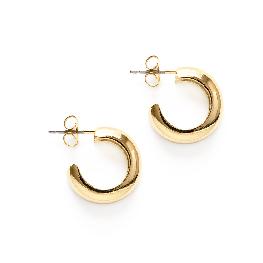 Gold huggie hoop earrings