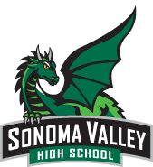 Sonoma Valley High School logo with green dragon