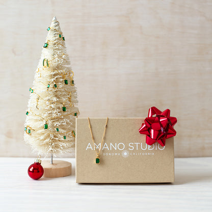 Emerald Holiday Necklace