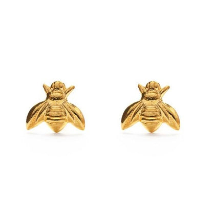 Gold Tiny Honey Bee Studs