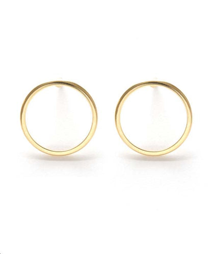 Modern Gold Circle Studs