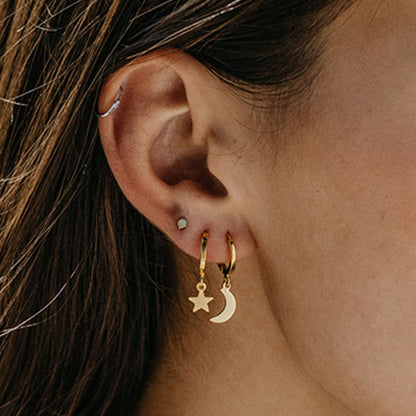 Night Sky Huggie Hoops