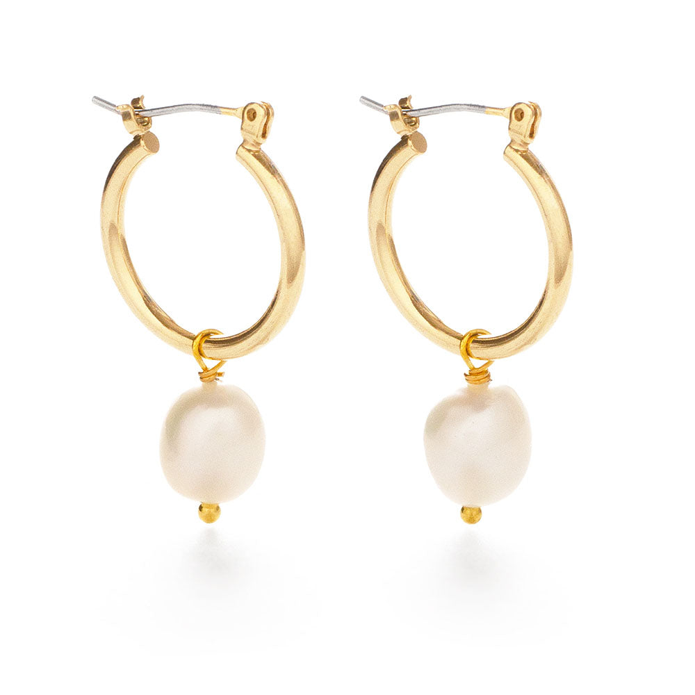 Pearl Hoop Earrings – Amano Studio Jewelry