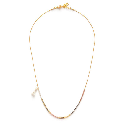 Miyuki Seed Bead Necklace | Champagne