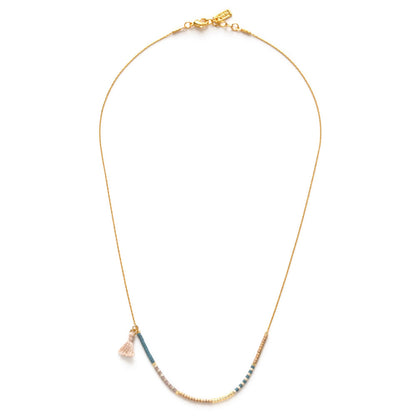 Miyuki Seed Bead Necklace | Sky