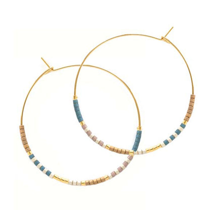 Miyuki Japanese Seed Bead Hoops | Sky