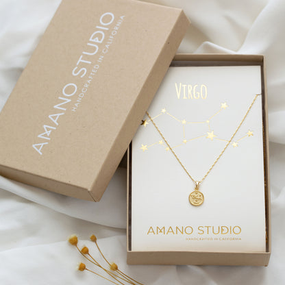 Tiny Zodiac Medallion Necklace