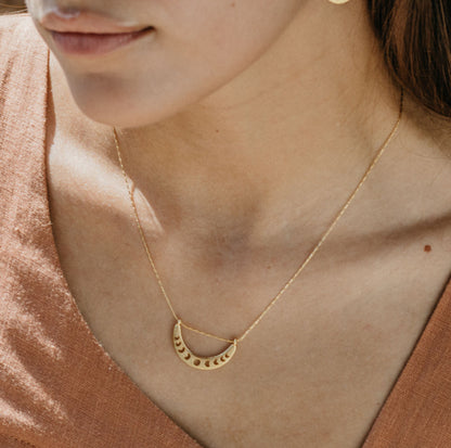 Small Phases of the Moon Necklace