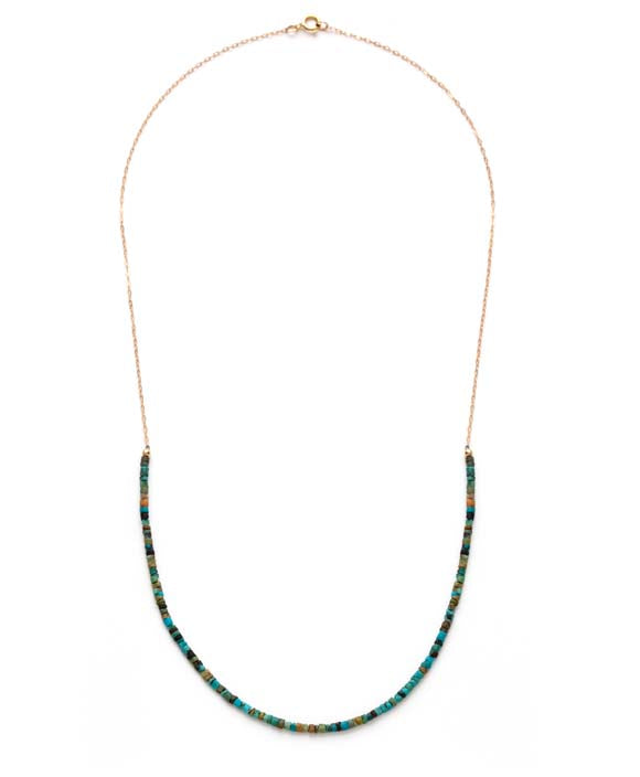 Genuine Turquoise and Gold Fill Chain