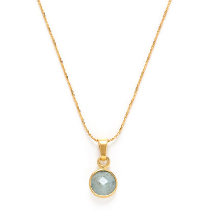 March Birthstone Necklace | Aquamarine