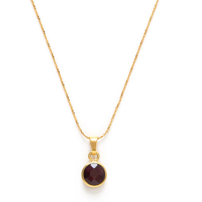 January Birthstone Necklace | Garnet