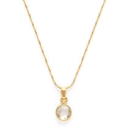 April Birthstone Necklace | Herkimer Diamond