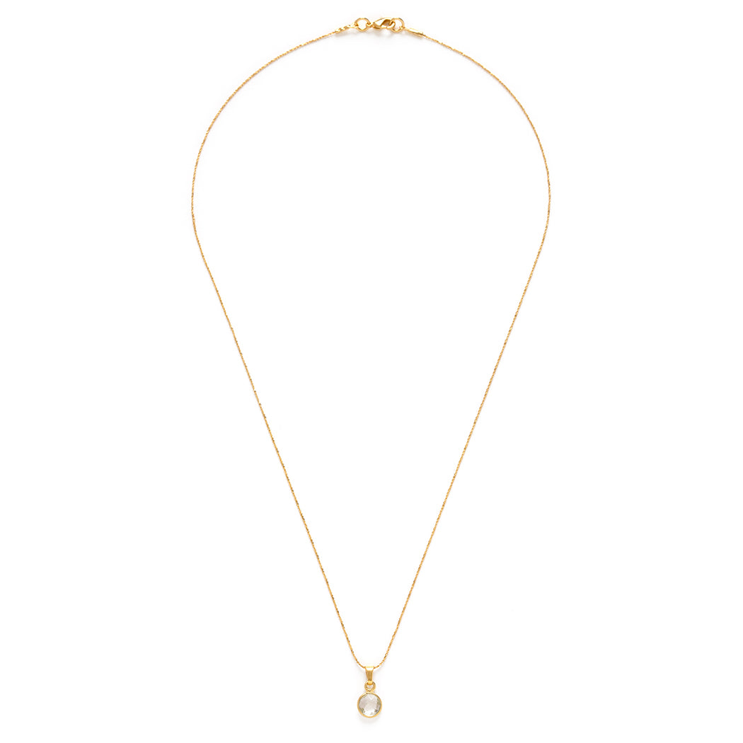 April Birthstone Necklace - Herkimer Diamond