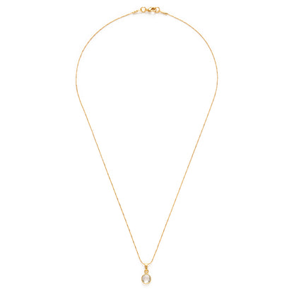 April Birthstone Necklace | Herkimer Diamond