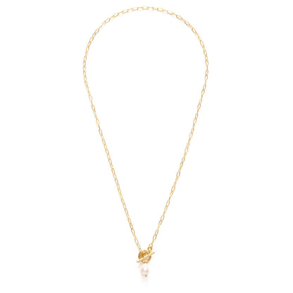 Toggle Clasp with Pearl Necklace