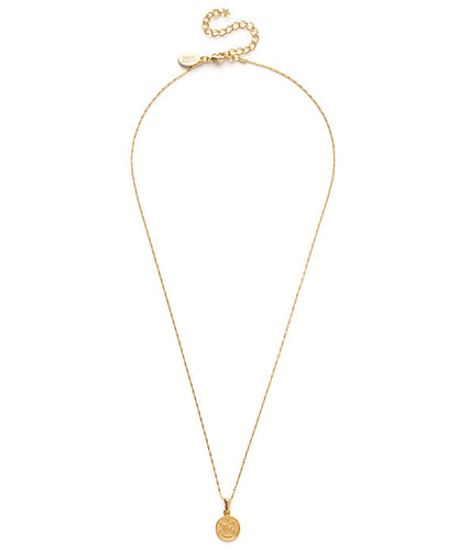 Tiny Zodiac Medallion Necklace